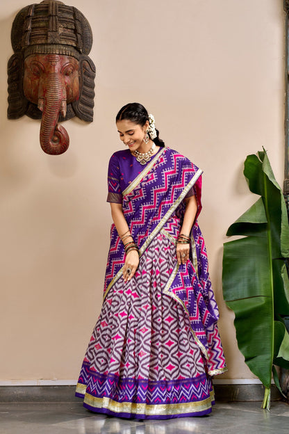 Navratri Special Embossed Lace Lehenga Set | Tulip Designer 