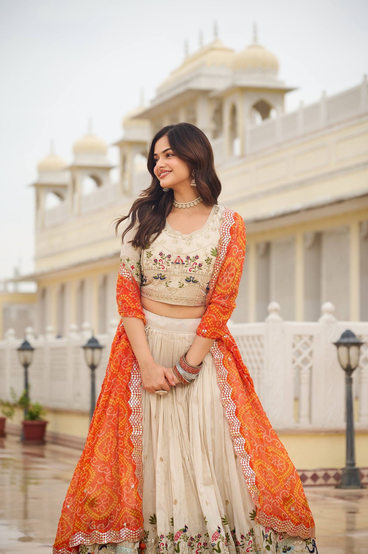Premium  Pure Tissue Silk Festival Lehenga Choli Set With Dupatta