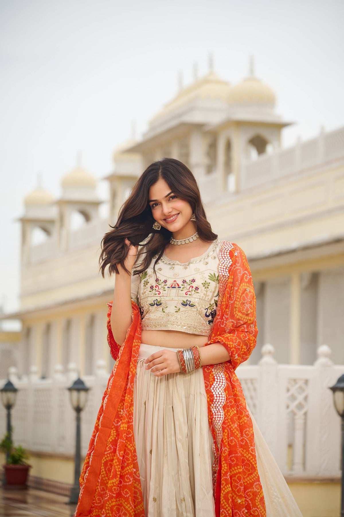 Premium  Pure Tissue Silk Festival Lehenga Choli Set With Dupatta