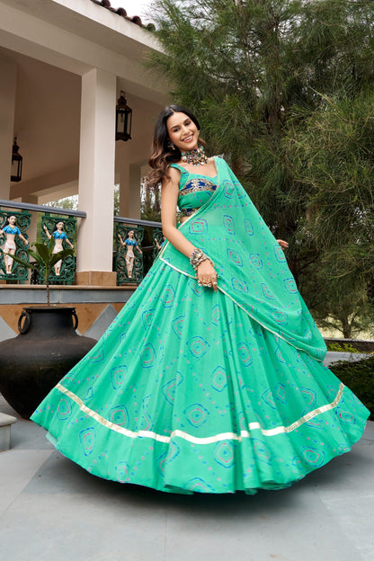 Traditional Bandhej Print Lehenga Set | Tulip Designer 