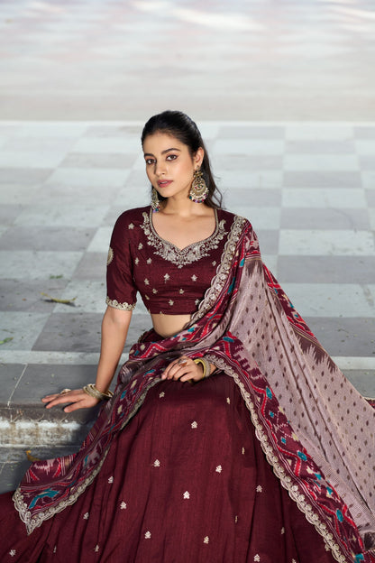 Royal Vichitra Silk Heavy Flair Lehenga with Designer Dupatta