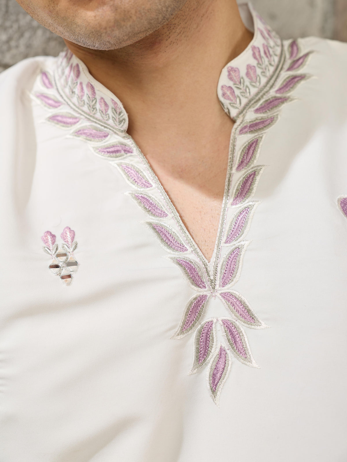 White Japanese Lachka Kurta Set | Tulip Designer